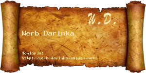 Werb Darinka névjegykártya